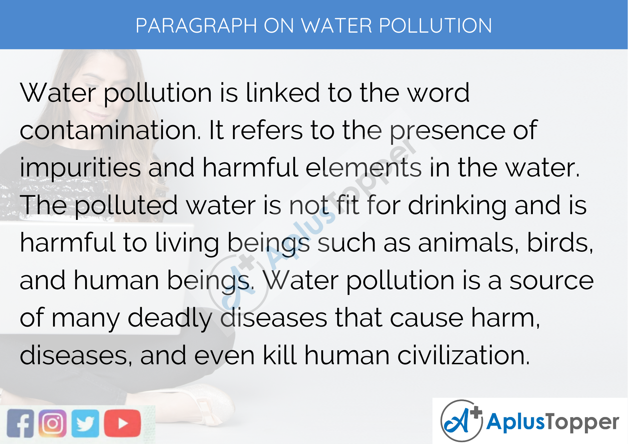 water pollution essay in english 150 words