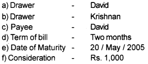 Plus One Accountancy Chapter Wise Questions and Answers Chapter 7 Bill of Exchange 4M Q5.1