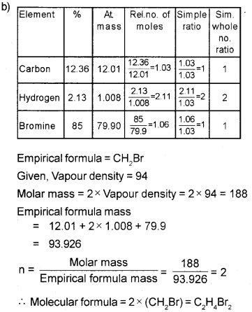 Plus One Chemistry Chapter Wise Previous Questions Chapter 1 Some Basic Concepts of Chemistry 16