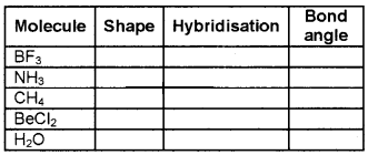 Plus One Chemistry Chapter Wise Questions and Answers Chapter 4 Chemical Bonding and Molecular Structure 4M Q7