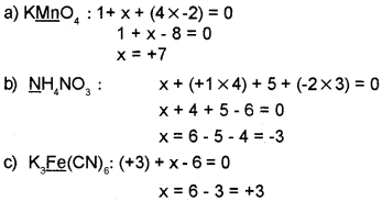 Plus One Chemistry Chapter Wise Questions and Answers Chapter 8 Redox Reactions 3M Q9.1