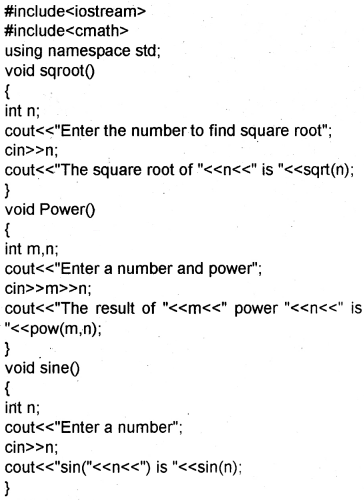 Plus One Computer Science Chapter Wise Questions and Answers Chapter 10 Functions 5M Q2