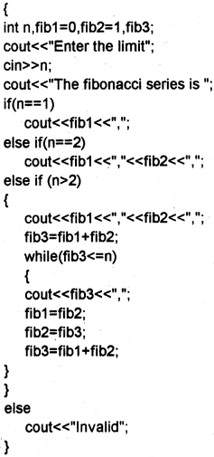 Plus One Computer Science Chapter Wise Questions and Answers Chapter 7 Control Statements 3M Q15