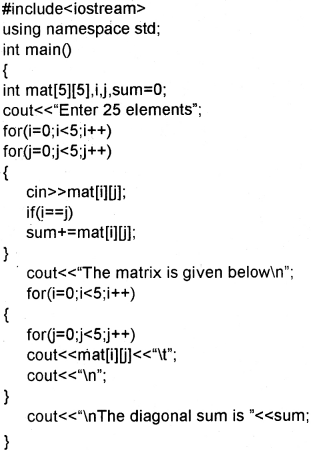 Plus One Computer Science Chapter Wise Questions and Answers Chapter 8 Arrays 2M Q11