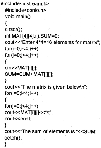 Plus One Computer Science Chapter Wise Questions and Answers Chapter 8 Arrays 2M Q6