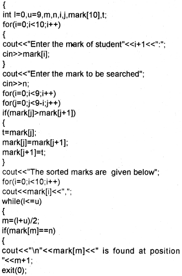 Plus One Computer Science Chapter Wise Questions and Answers Chapter 8 Arrays 3M Q18.1