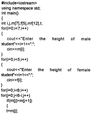 Plus One Computer Science Chapter Wise Questions and Answers Chapter 8 Arrays 3M Q6