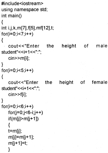 Plus One Computer Science Chapter Wise Questions and Answers Chapter 8 Arrays 3M Q7