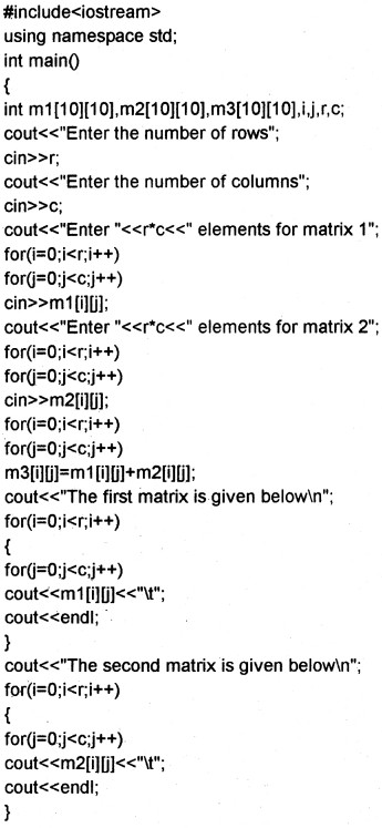 Plus One Computer Science Chapter Wise Questions and Answers Chapter 8 Arrays 5M Q1