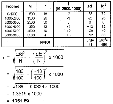 Plus One Economics Chapter Wise Questions and Answers Chapter 16 Measures of Dispersion 8M Q3