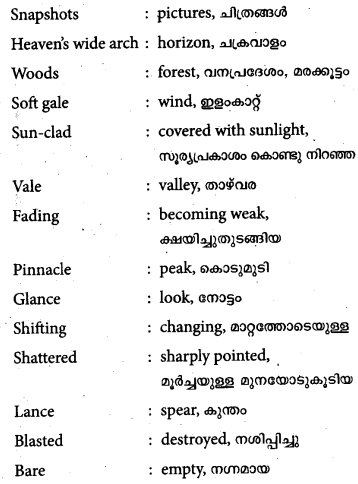 Plus One English Textbook Answers Unit 3 Chapter 1 Sunrise on the Hills (Poem) 2