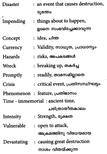 Plus One English Textbook Answers Unit 4 Chapter 1 Disasters and Disaster Management in India (Essay) 1