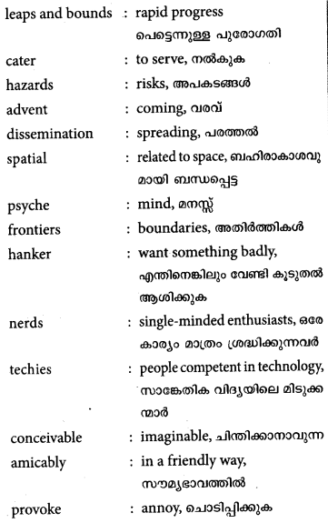 Plus One English Textbook Answers Unit 6 Chapter 1 The Cyber Space (Essay) 2