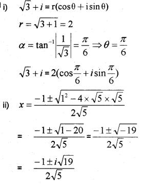 Plus One Maths Chapter Wise Previous Questions Chapter 5 Complex Numbers and Quadratic Equations 11