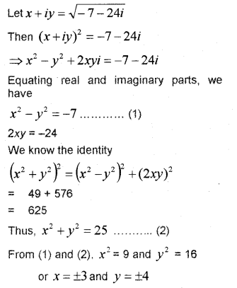 Plus One Maths Chapter Wise Previous Questions Chapter 5 Complex Numbers and Quadratic Equations 22