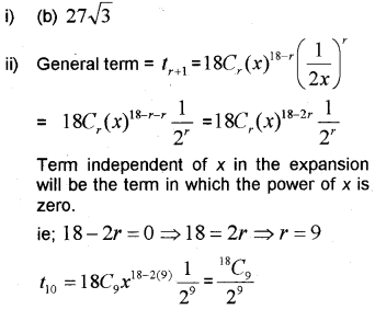 Plus One Maths Chapter Wise Previous Questions Chapter 8 Binomial Theorem 18