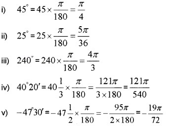 Plus One Maths Chapter Wise Questions and Answers Chapter 3 Trigonometric Functions Practice Questions Q1