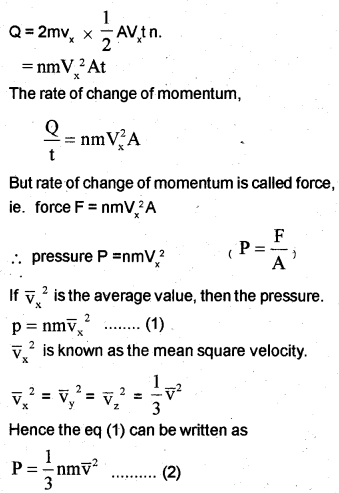 Plus One Physics Chapter Wise Previous Questions Chapter 13 Kinetic Theory 3