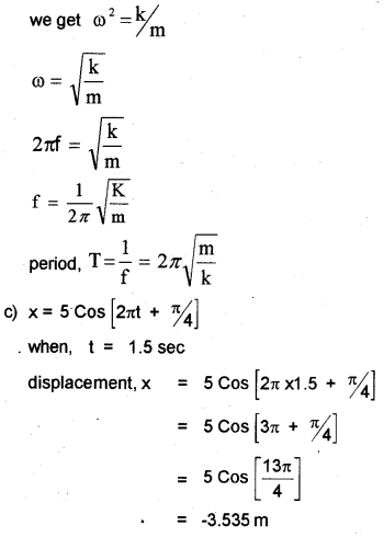 Plus One Physics Chapter Wise Previous Questions Chapter 14 Oscillations 8