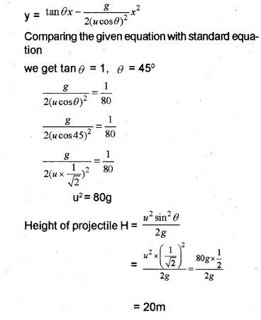 Plus One Physics Chapter Wise Previous Questions Chapter 4 Motion in a Plane 18