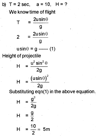 Plus One Physics Chapter Wise Previous Questions Chapter 4 Motion in a Plane 22