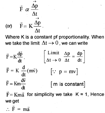 Plus One Physics Chapter Wise Previous Questions Chapter 5 Law of Motion 9