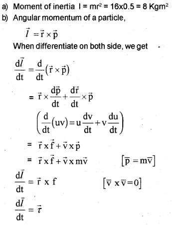 Plus One Physics Chapter Wise Previous Questions Chapter 7 Systems of Particles and Rotational Motion 1