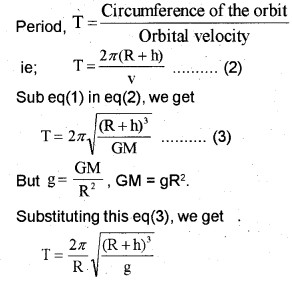 Plus One Physics Chapter Wise Previous Questions Chapter 8 Gravitation 14