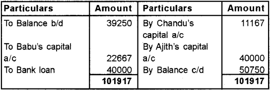 Plus Two Accountancy Chapter Wise Previous Questions Chapter 4 Reconstitution of a Partnership Firm Retirement Death of a Partner 28