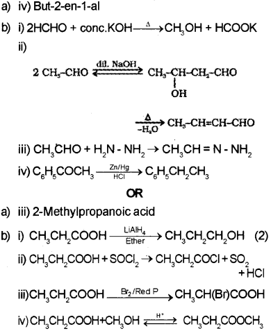 Plus Two Chemistry Chapter Wise Previous Questions Chapter 12 Aldehydes, Ketones and Carboxylic Acids 60