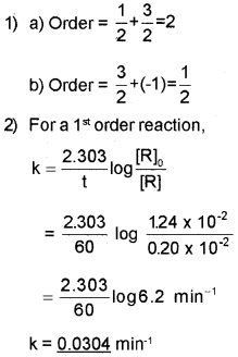 Plus Two Chemistry Chapter Wise Questions and Answers Chapter 4 Chemical Kinetics 4M Q7