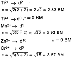 Plus Two Chemistry Chapter Wise Questions and Answers Chapter 8 The d and f Block Elements 4M Q13