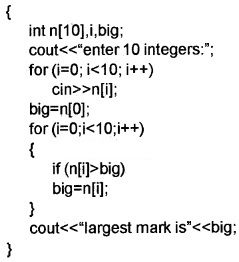 Plus Two Computer Application Chapter Wise Questions and Answers Chapter 2 Arrays 3M Q11