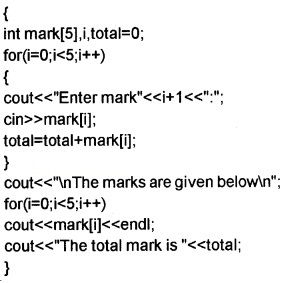 Plus Two Computer Application Chapter Wise Questions and Answers Chapter 2 Arrays 3M Q6