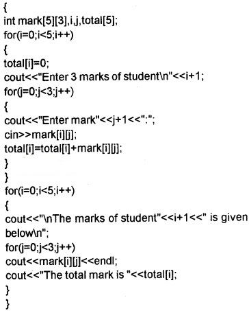 Plus Two Computer Application Chapter Wise Questions and Answers Chapter 2 Arrays 5M Q2