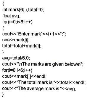 Plus Two Computer Application Chapter Wise Questions and Answers Chapter 2 Arrays 5M Q6