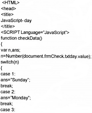 Plus Two Computer Application Chapter Wise Questions and Answers Chapter 6 Client-Side Scripting Using Java Script 5M Q2