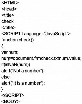 Plus Two Computer Application Chapter Wise Questions and Answers Chapter 6 Client-Side Scripting Using Java Script Assess Questions Q10