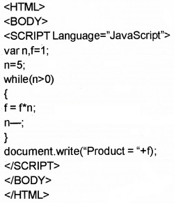 Plus Two Computer Application Chapter Wise Questions and Answers Chapter 6 Client-Side Scripting Using Java Script Assess Questions Q2.4