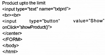 Plus Two Computer Application Chapter Wise Questions and Answers Chapter 6 Client-Side Scripting Using Java Script Practice Questions Q1.3