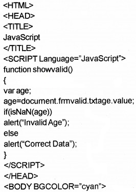 Plus Two Computer Application Chapter Wise Questions and Answers Chapter 6 Client-Side Scripting Using Java Script Practice Questions Q3.1