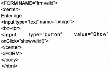 Plus Two Computer Application Chapter Wise Questions and Answers Chapter 6 Client-Side Scripting Using Java Script Practice Questions Q3.2