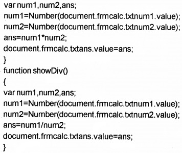 Plus Two Computer Application Chapter Wise Questions and Answers Chapter 6 Client-Side Scripting Using Java Script Practice Questions Q5.3