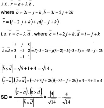 Plus Two Maths Chapter Wise Questions and Answers Chapter 11 Three Dimensional Geometry 6M Q8.2