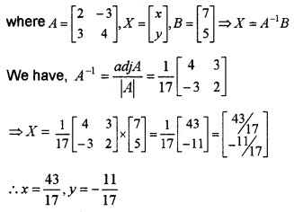 Plus Two Maths Chapter Wise Questions and Answers Chapter 4 Determinants 4M Q6.1