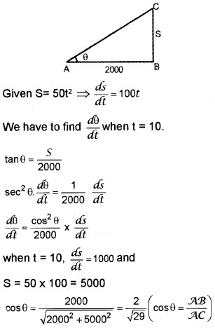 Plus Two Maths Chapter Wise Questions and Answers Chapter 6 Application of Derivatives 3M Q19