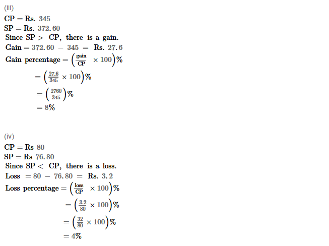 Profit and Loss RS Aggarwal Class 8 Maths Solutions Ex 10A 3.2