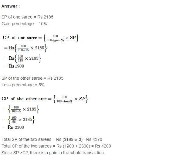 Profit and Loss RS Aggarwal Class 8 Maths Solutions Ex 10A 31.1