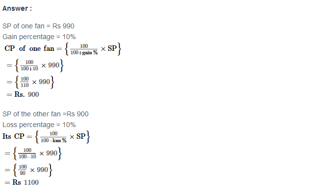 Profit and Loss RS Aggarwal Class 8 Maths Solutions Ex 10A 32.1