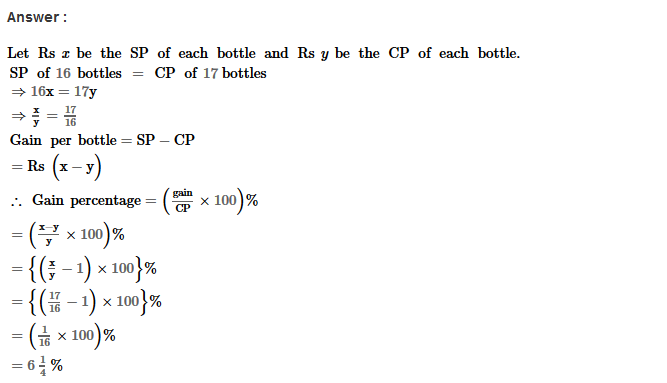 Profit and Loss RS Aggarwal Class 8 Maths Solutions Ex 10A 9.1